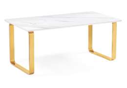 Керамический стол Селена 4 180х90х77 белый мрамор / золото (89x77)