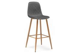 Барный стул Capri dark gray / wood (43,5x49x108)
