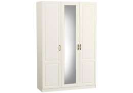 Шкафы Ливерпуль с зеркалом белый / ясень ваниль (150x54,1x220,3)